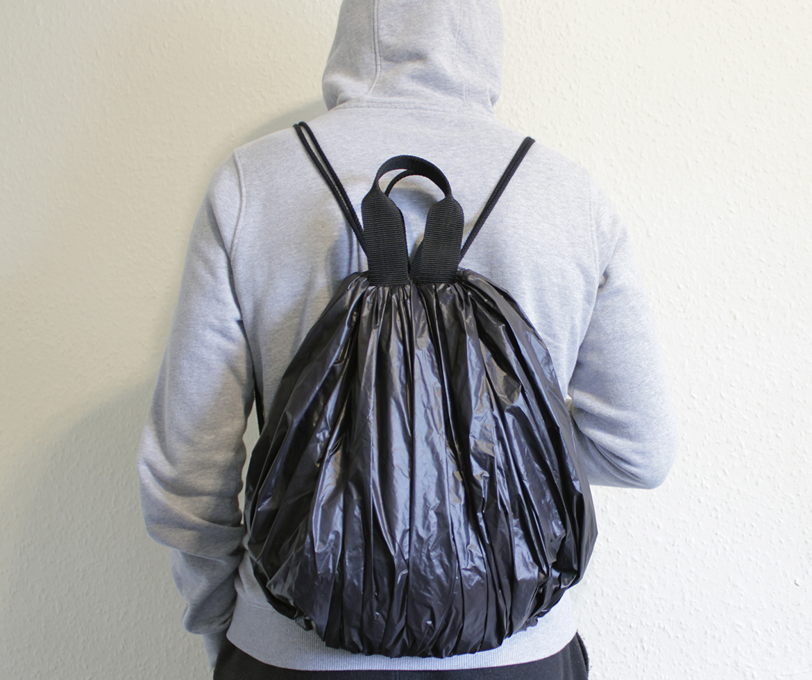 jameshock ruched nylon tote backpack