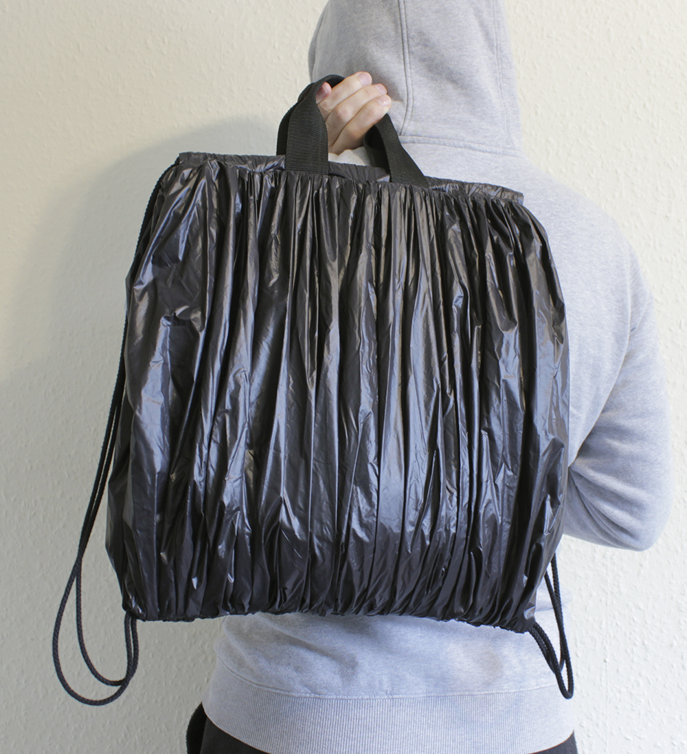 ruched nylon tote / backpack