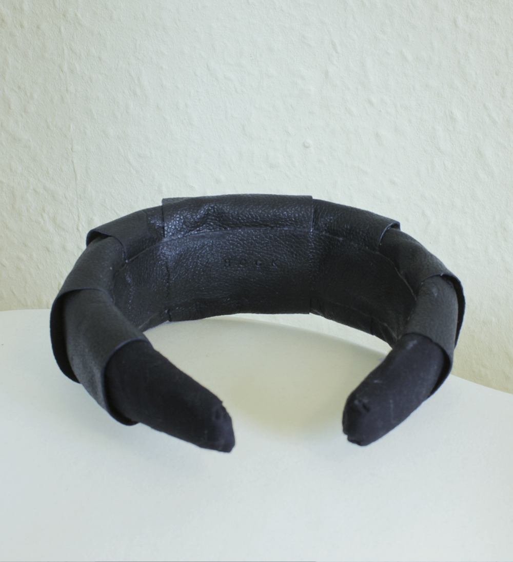 leather tiered hairband